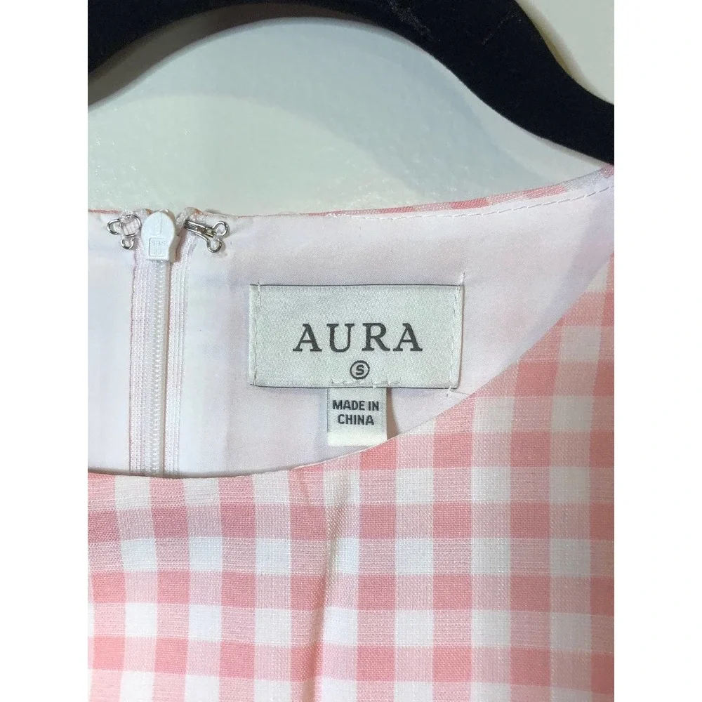 Pink Gingham Lace Girly Feminine Cottagecore Preppy Dress - Picture 5 of 10